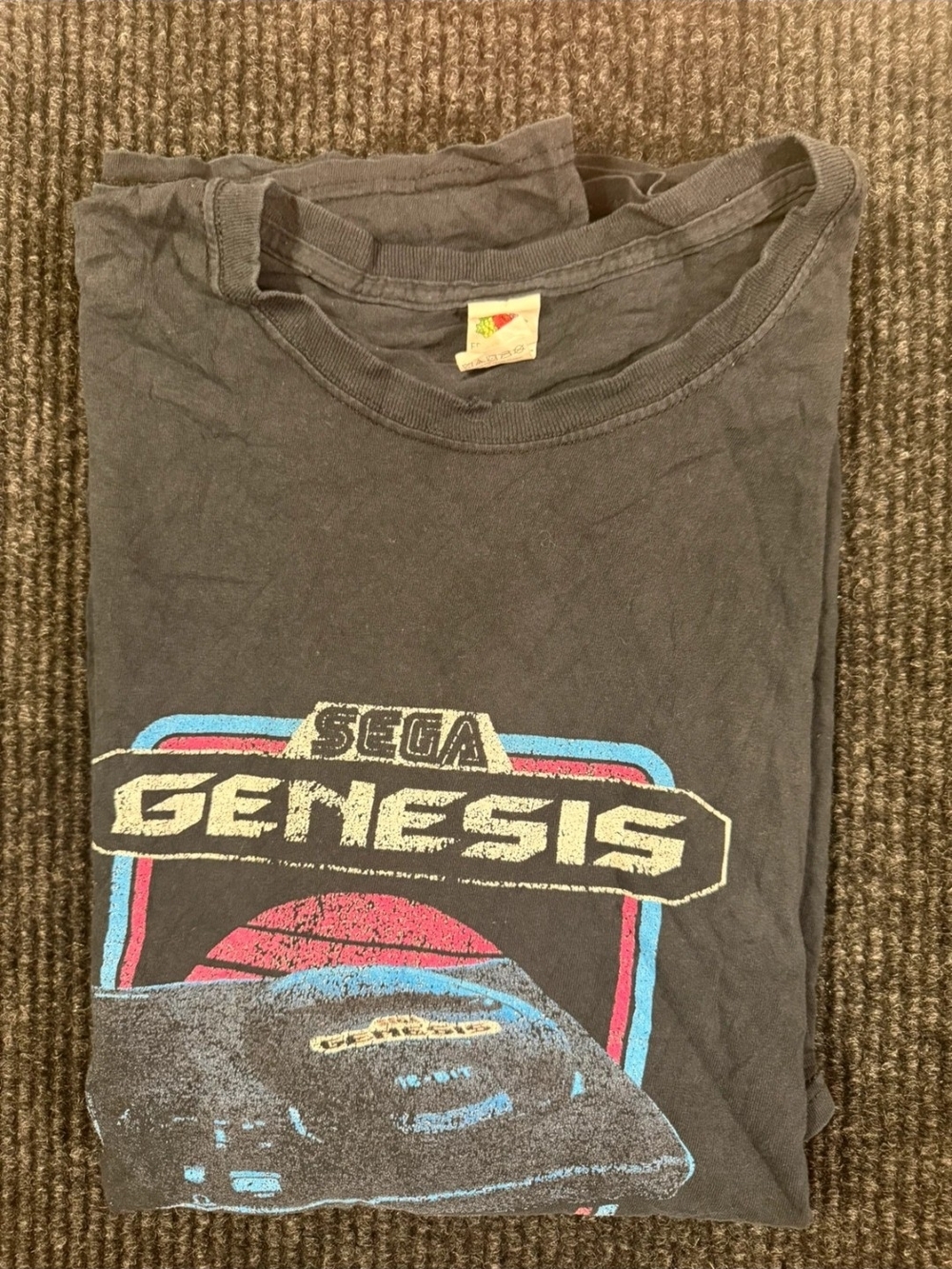 Vintage Fruit of the Loom Black Sega Genesis Graphic Tee 2X